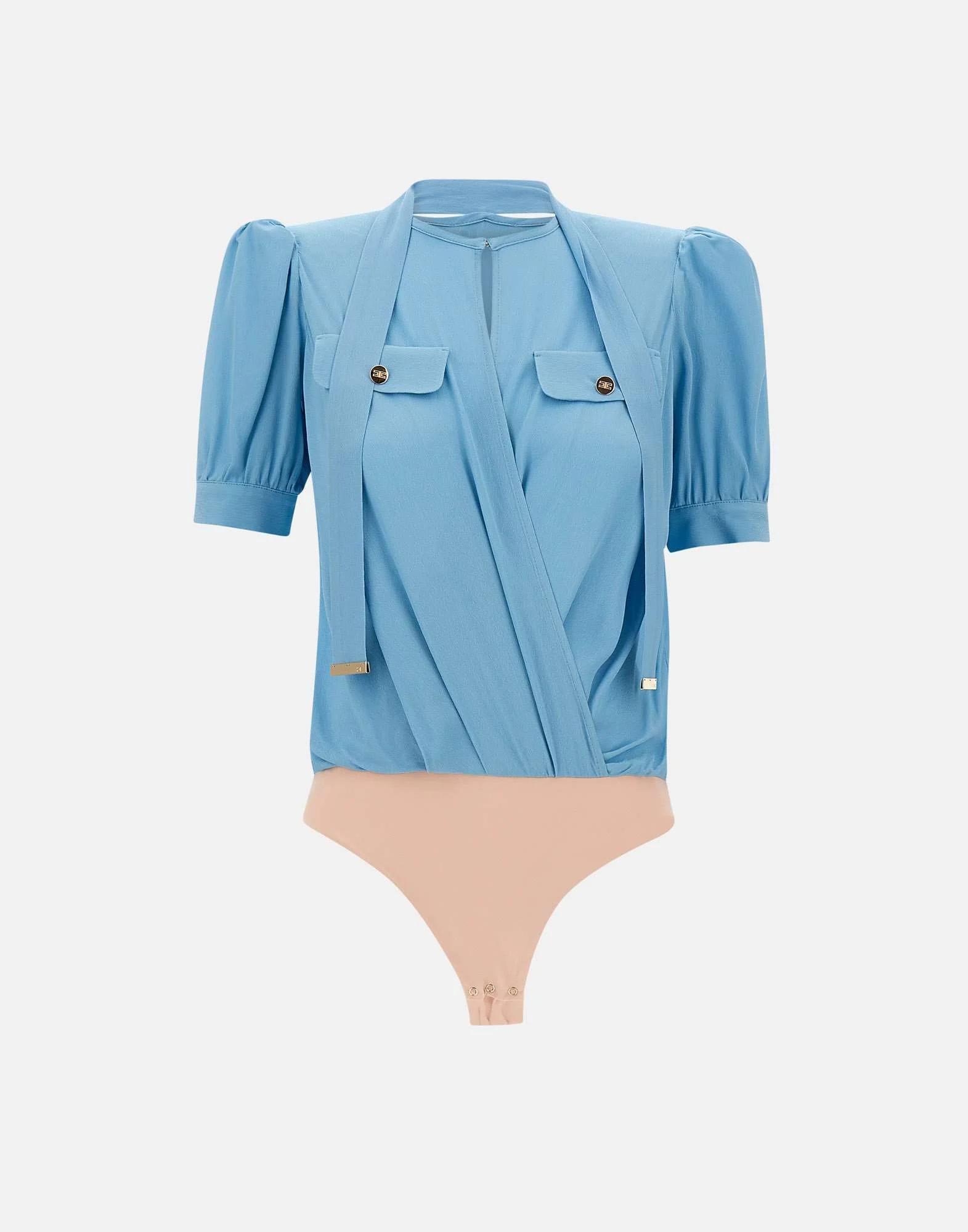 (11313)[ELISABETTA FRANCHI]반팔 블라우스 23SS CB00231E2 016