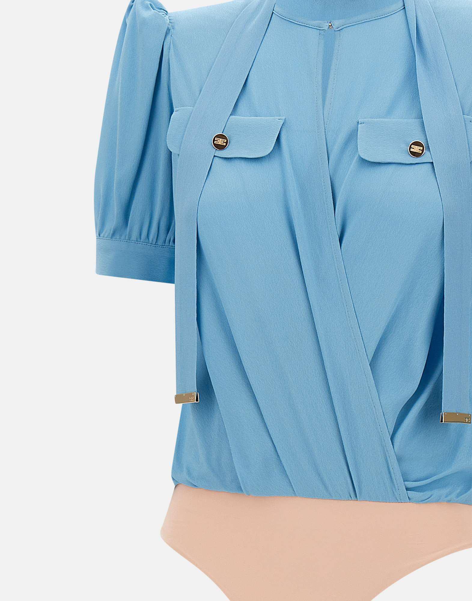 (11313)[ELISABETTA FRANCHI]반팔 블라우스 23SS CB00231E2 016